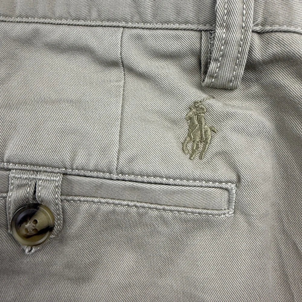 Polo Ralph Lauren Mens 32x30 Stretch Straight Fit Chino Pants Tan Khaki Twill